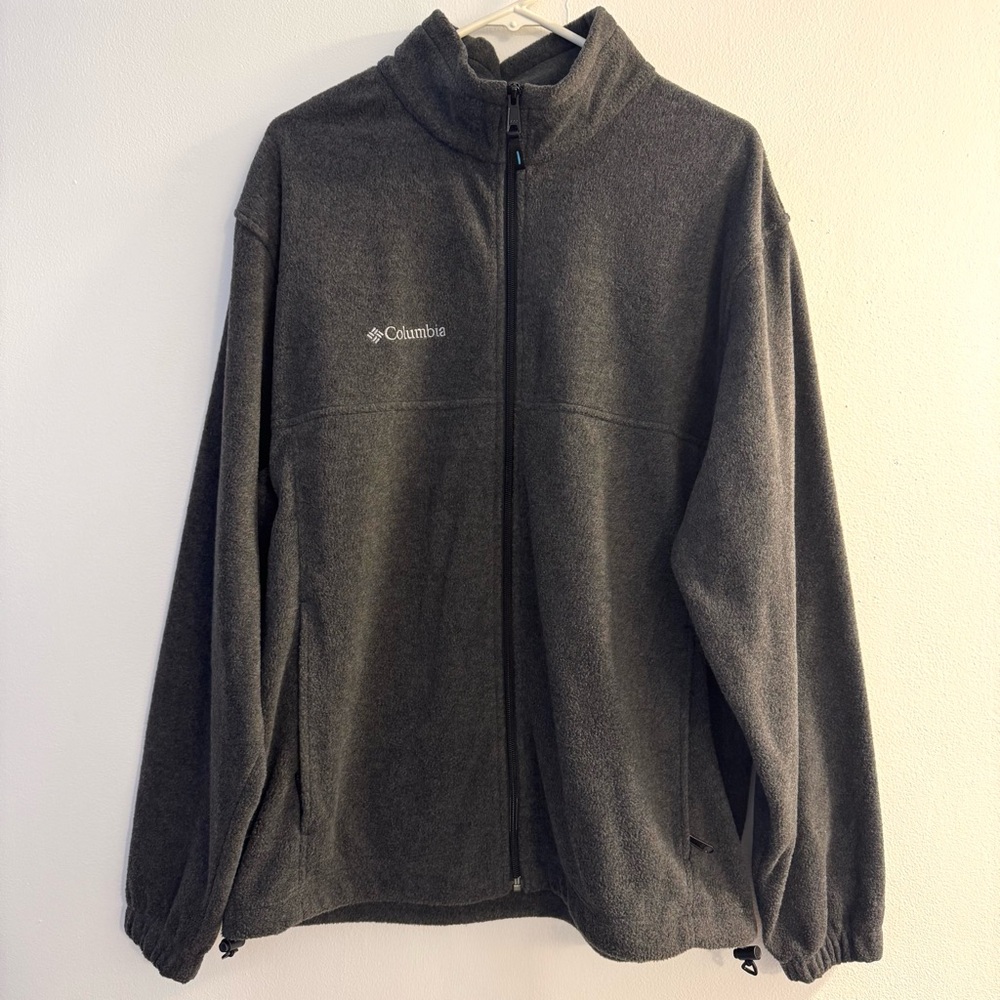 Columbia Men’s Steens Mountain Full Zip Dark Gray Fleece Jacket - Size L